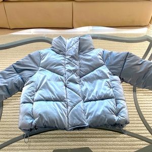 Women’s Gap shiny blue puffer